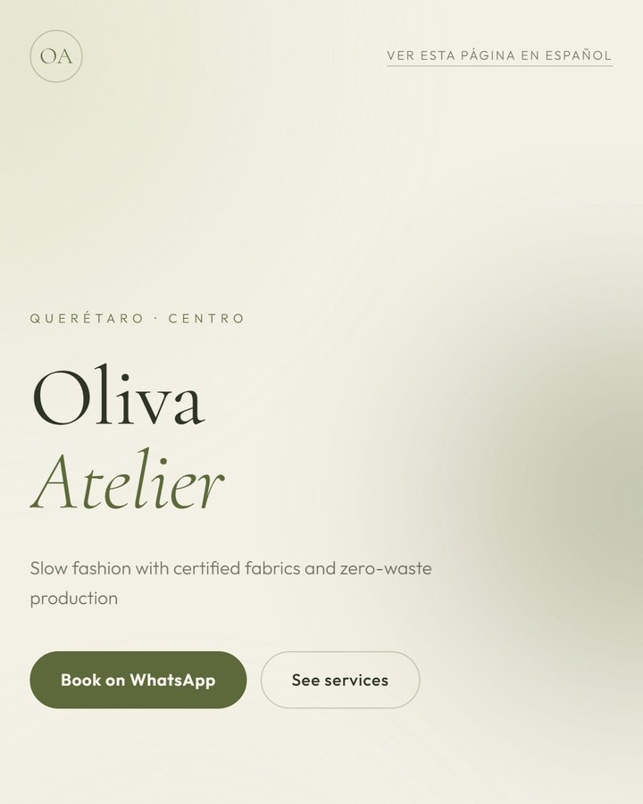 ModaLink card in the Olive Atelier style